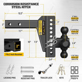 Trailer Tow Hitch With 8inch Drop Hitch Ball Mount For Truck Car RV